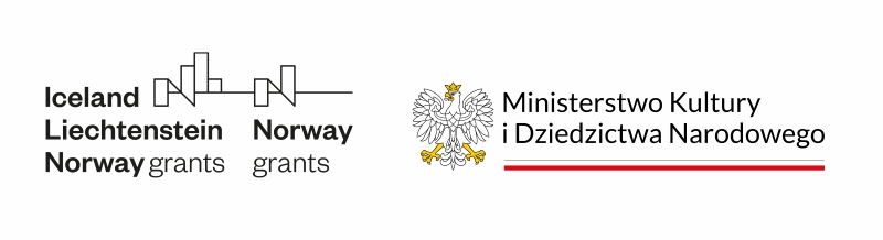 logotypy funduszu EOG i Ministerstwa Kultury i Dziedzictwa Narodowego